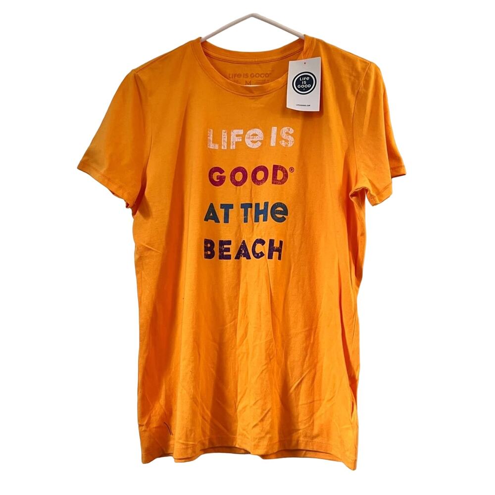 Life is Good Women’s Short Sleeve Crew New Graphic Tee Sz M